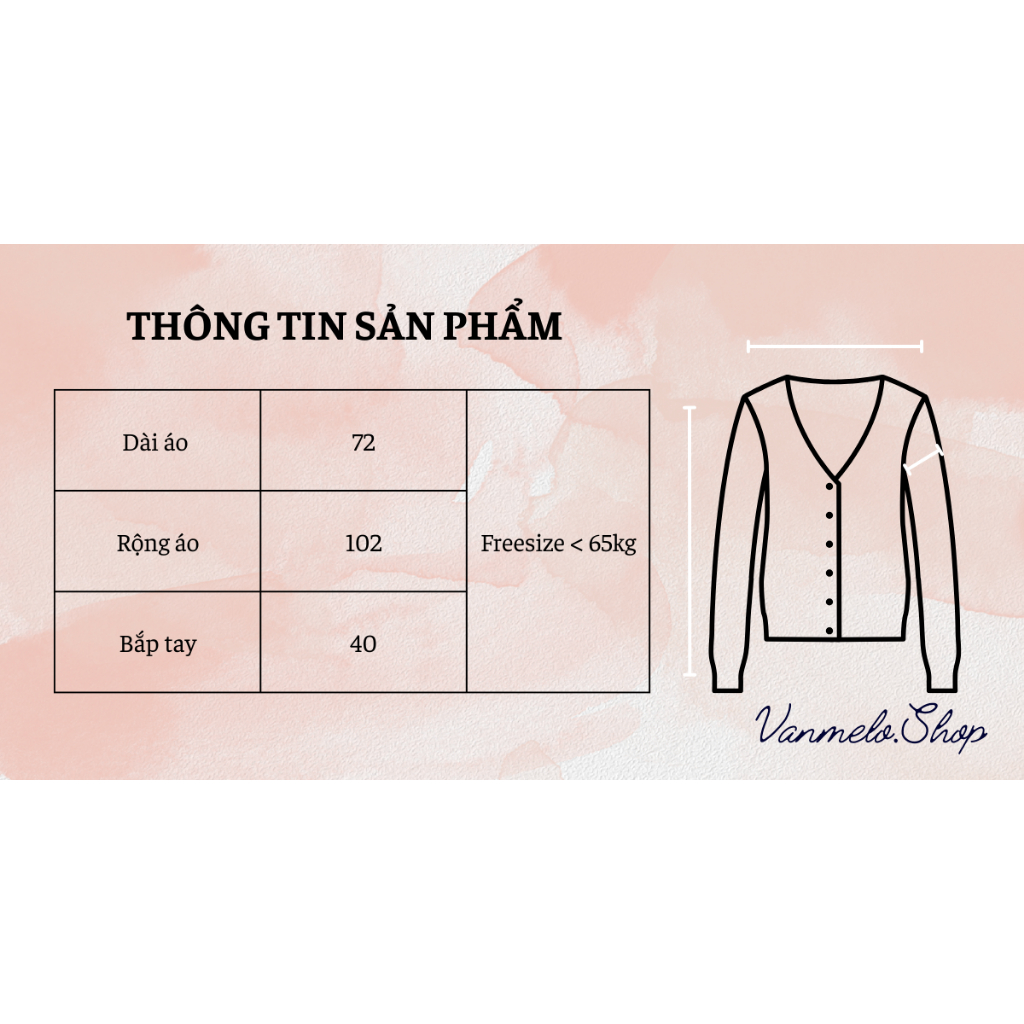 Áo cardigan tay sọc Vân.Melo hot hit douyin Trung
