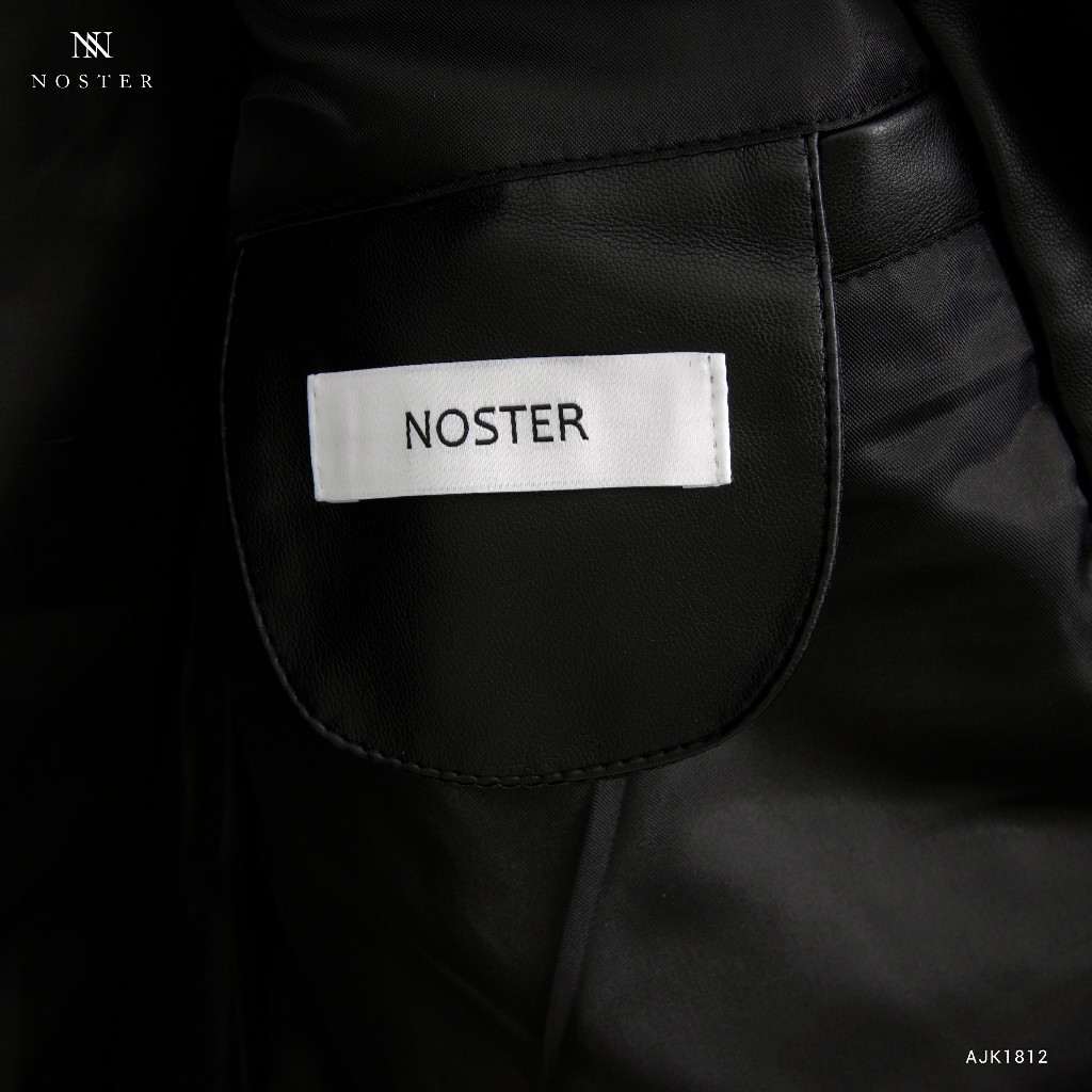 Áo khoác da khóa kéo, áo Jacket da nam, chất da mềm, form vừa vặn đẹp - Thương hiệu NOSTER mã AJK1812