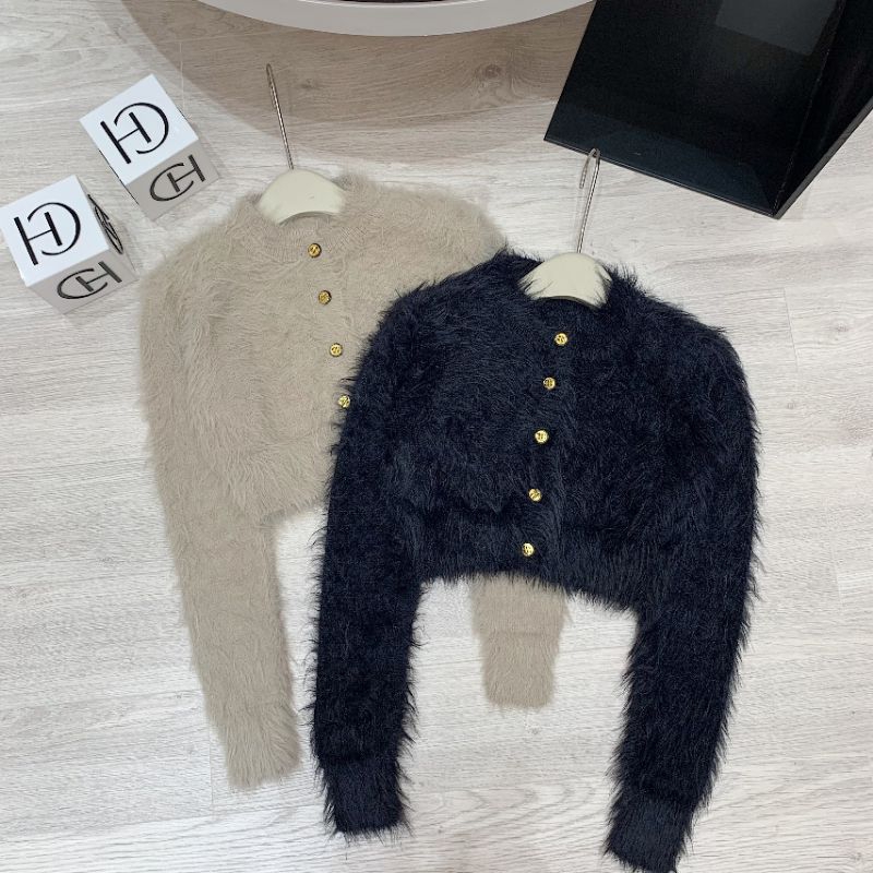 Áo len lông dáng lửng