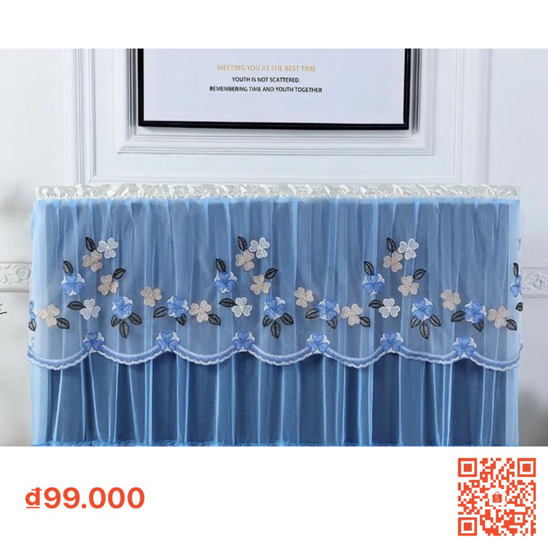 Rèm vivi chống bụi, trang trí tivi, decor tivi, tấm phủ che tivi, quà tặng