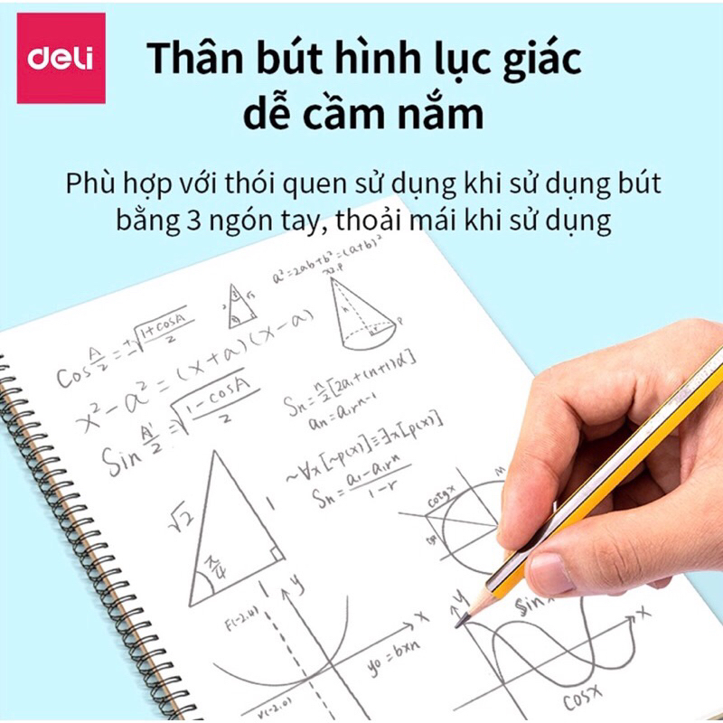 Hộp 12 bút chì deli 2B Mã C004-2b