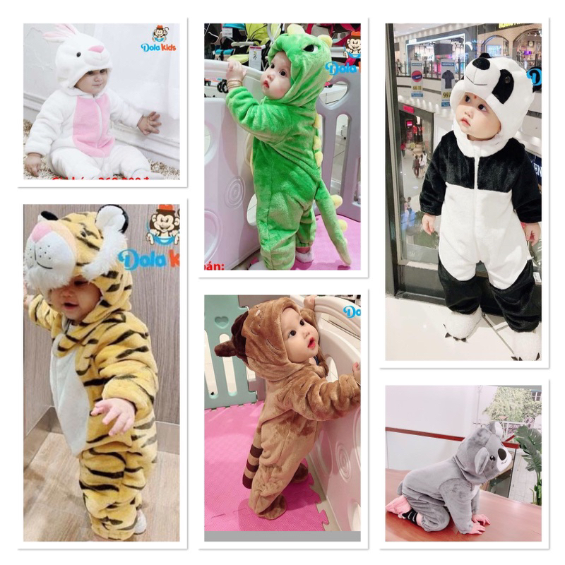 Bộ Body Hình Thú - Body lông cho bé CAO CẤP bé từ 4-17kg - Dolakids