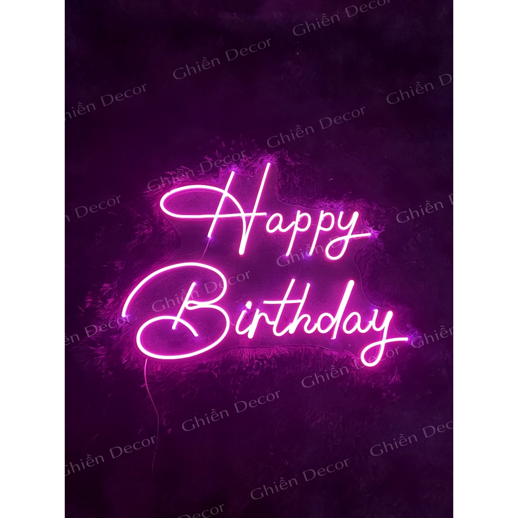 Đèn Led chữ Happy Birthday, Decor -Trang trí tiệc sinh nhật| Ghiền Decor, Nhận thiết kế theo yêu cầu