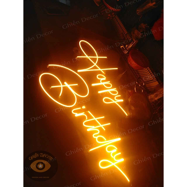 Đèn Led chữ Happy Birthday, Decor -Trang trí tiệc sinh nhật| Ghiền Decor, Nhận thiết kế theo yêu cầu