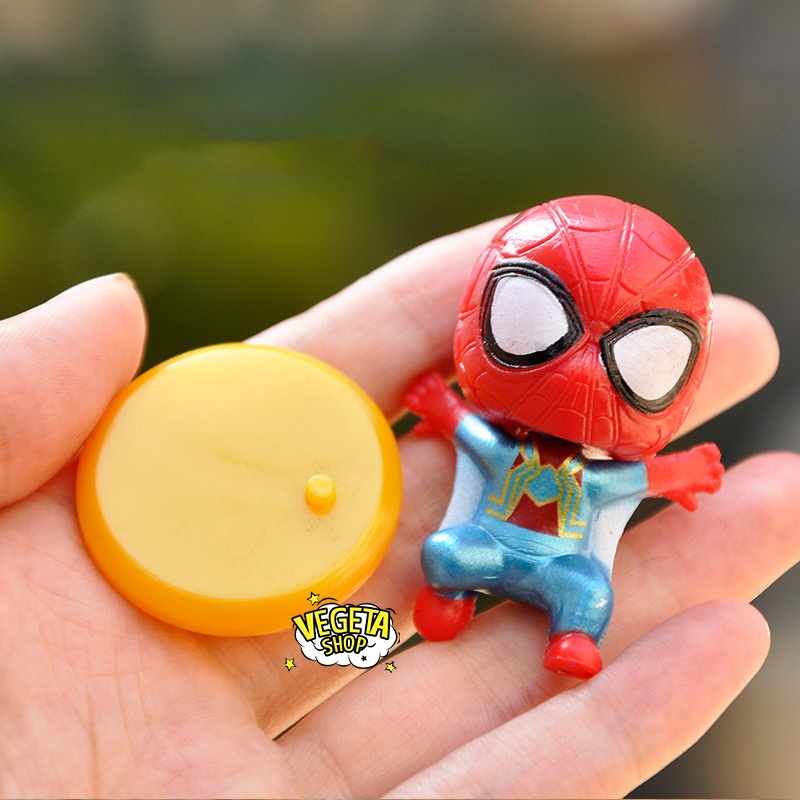 Mô hình Spider Man - Avengers - Marvel - DC - Trọn bộ 8 mô hình tư thế Spider Man - Người Nhện - Kích thước 3 x 4.5cm