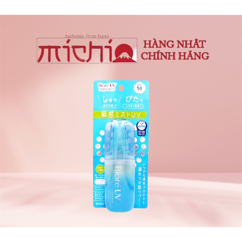 Xịt chống nắng BIORE UV Aqua Rich Protect Mist 60ml Nhật Bản
