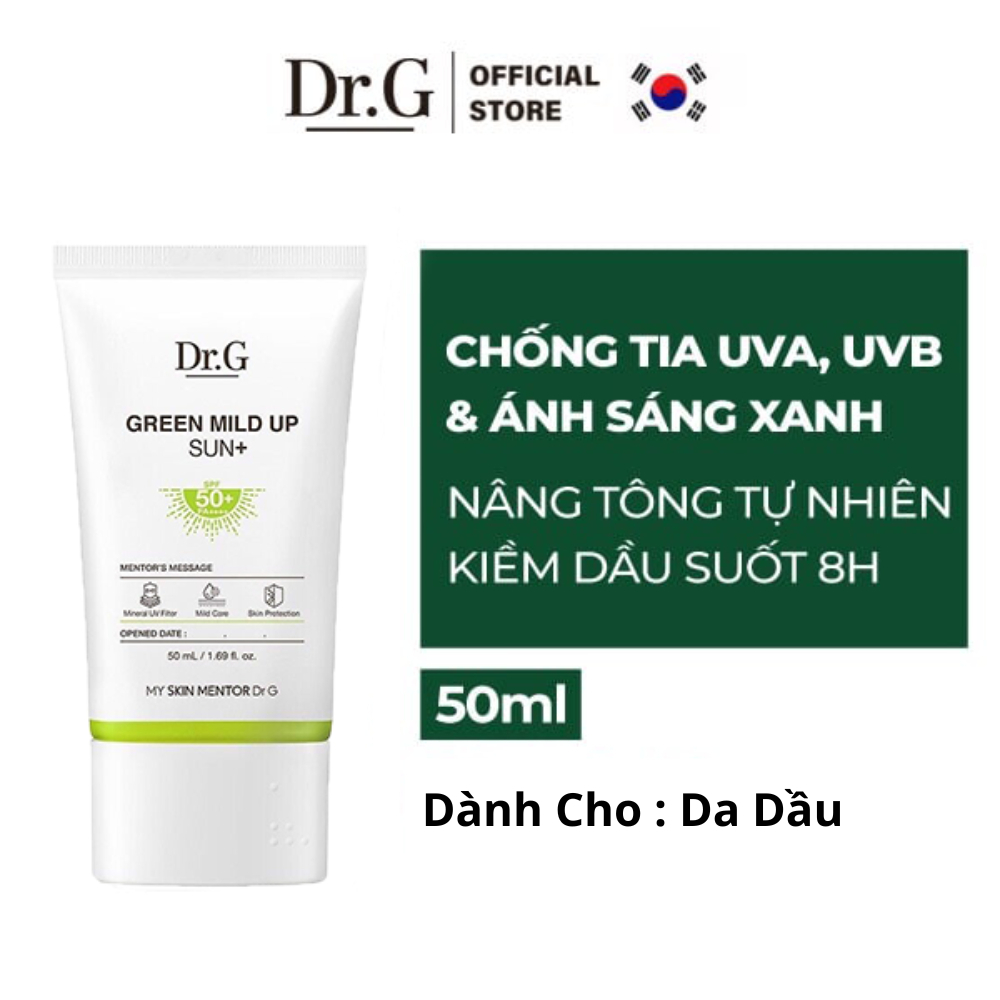 Kem chống nắng dr g xanh và cam 50ml dành cho da dầu và da nhậy cảm