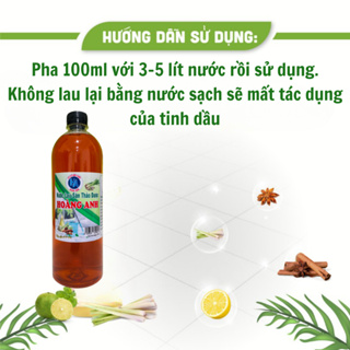 Nước lau sàn thảo dược tinh dầu sả quế 100% organic sạch khuẩn thơm mát