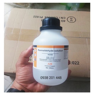 1 chai formalin - formaldehyde - phóc môn thí nghiệm tinh khiết formol 37% diệt khuẩn và nấm