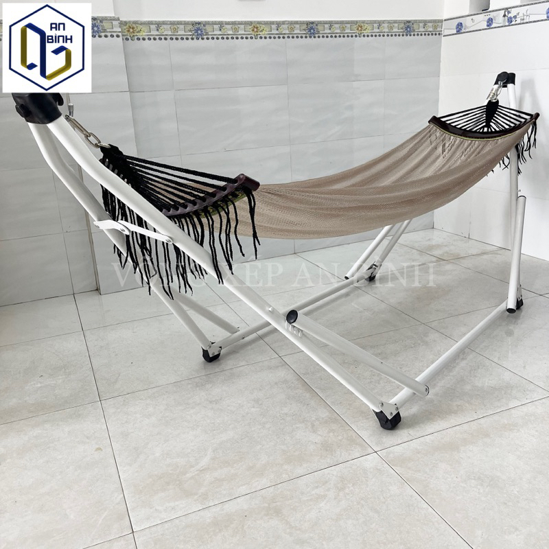 Bộ Võng Xếp Cao Cấp An Bình Tải Trọng 250kg, Lưới Võng Hàn Quốc Chất Liệu Polyester Cao Cấp, Màu Sắc Sang Trọng