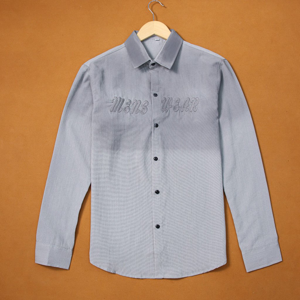 Áo sơ mi nam hàn quốc tay dài thêu logo chất đũi mềm mịn chống nhăn mẫu mới nhất cao cấp AHFASHION