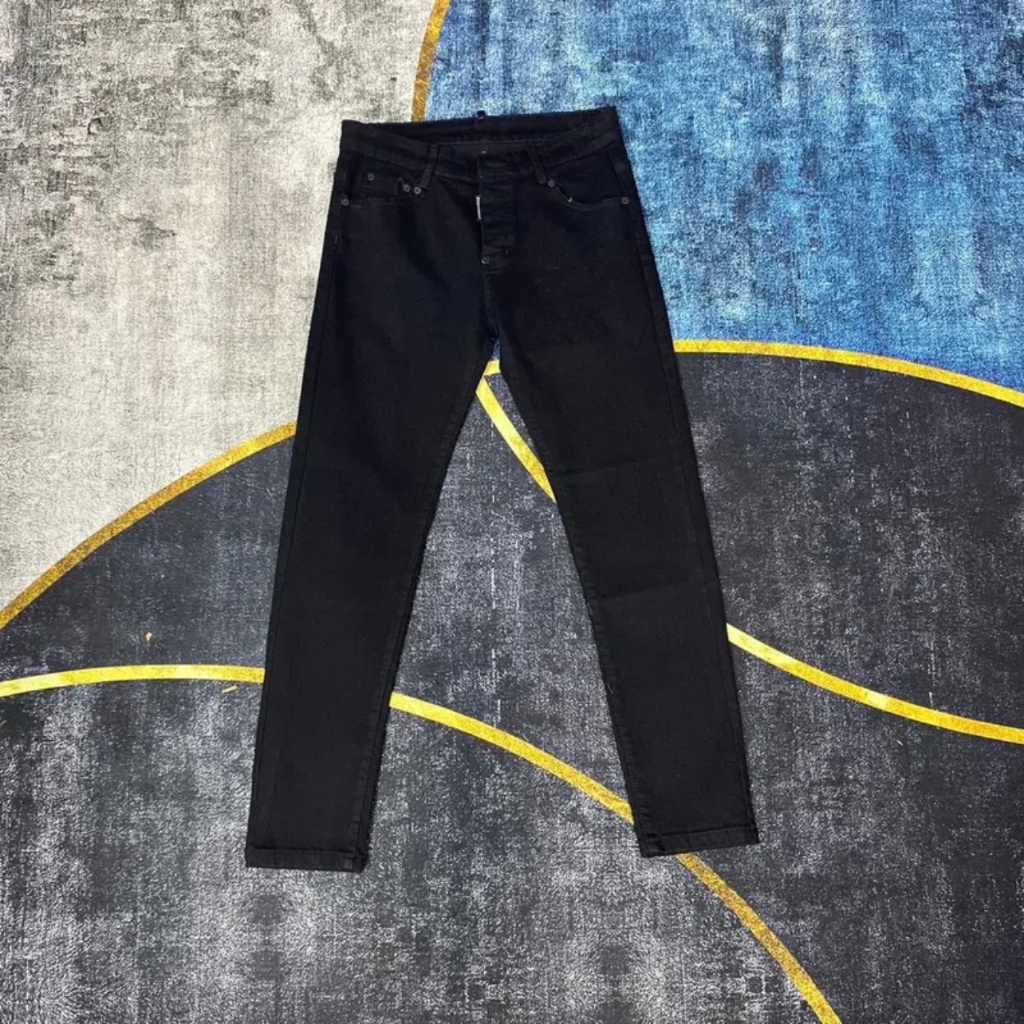 Quần Jeans DSQ Xanh Sáng Form Slimfit Quần Bò Nam Xanh Mài Loang Vẩy Sơn Rách Gối Họa Tiết Siêu Hottrend