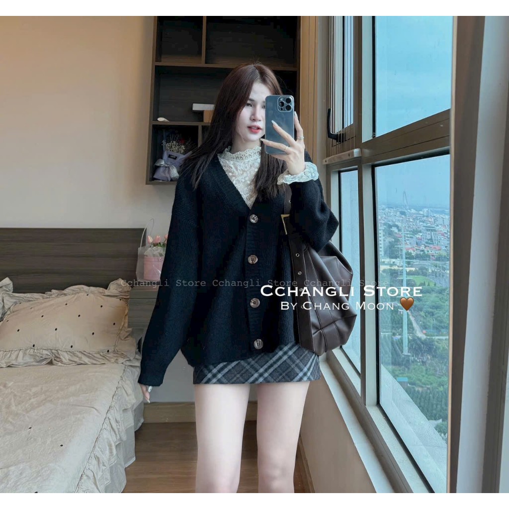 Áo Khoác Cadigan Len Nữ Nhiều Màu Phong Cách Hàn Quốc Hot Trend 2024