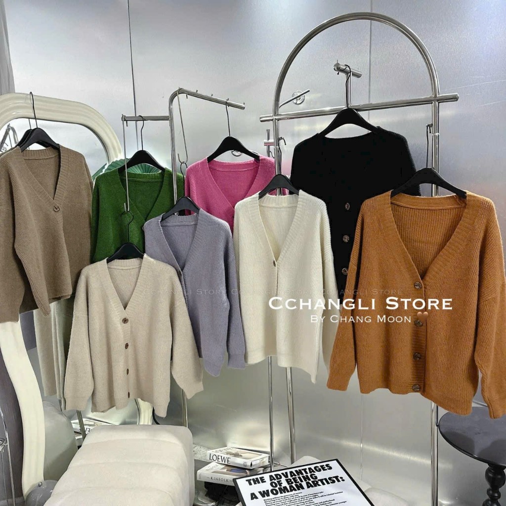 Áo Khoác Cadigan Len Nữ Nhiều Màu Phong Cách Hàn Quốc Hot Trend 2024