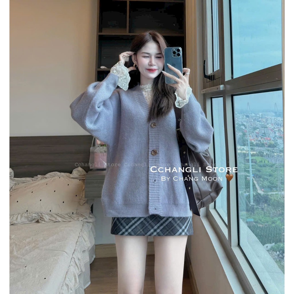 Áo Khoác Cadigan Len Nữ Nhiều Màu Phong Cách Hàn Quốc Hot Trend 2024