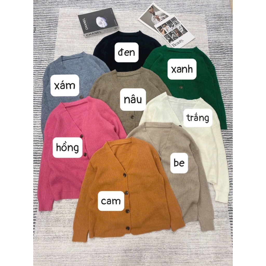 Áo Khoác Cadigan Len Nữ Nhiều Màu Phong Cách Hàn Quốc Hot Trend 2024
