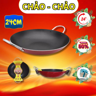 Chảo chống dính sâu lòng 2 quai 24 cm - 26 cm cao cấp hàng công ty
