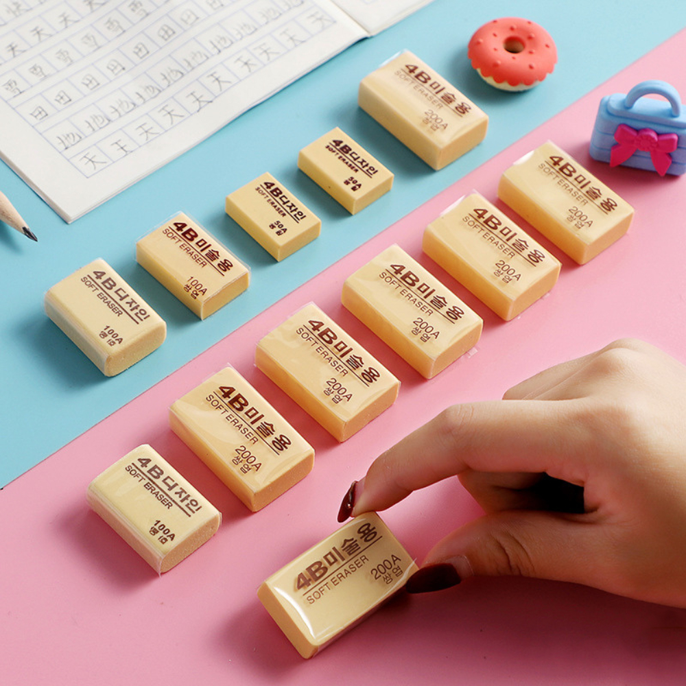 Tẩy bút chì Hàn quốc 4b loại đẹp 200EA, gôm tẩy bút chì cute cho học sinh