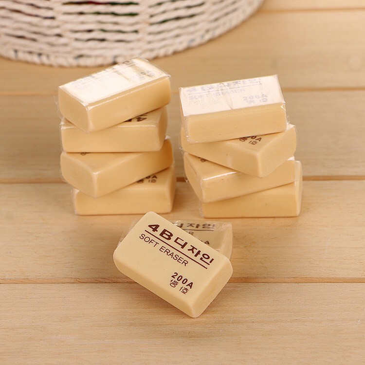 Tẩy bút chì Hàn quốc 4b loại đẹp 200EA, gôm tẩy bút chì cute cho học sinh
