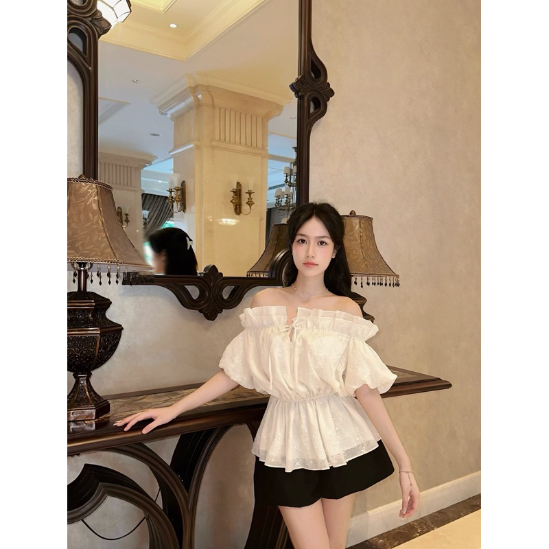 Áo trễ vai Hanie - Hàng thiết kế