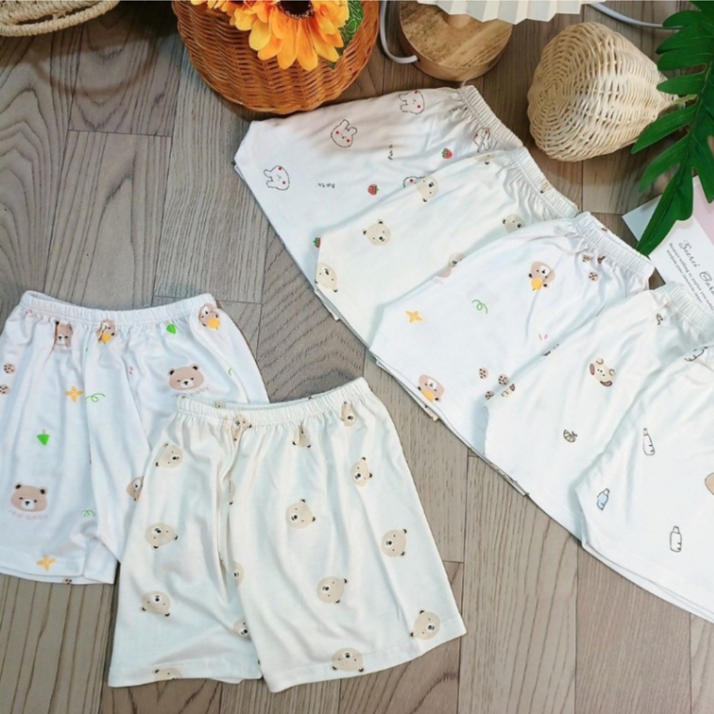 Quần đùi cho bé LILAKIDS cho bé trai bé gái quần đùi chục chất thun lạnh mềm mát QC20