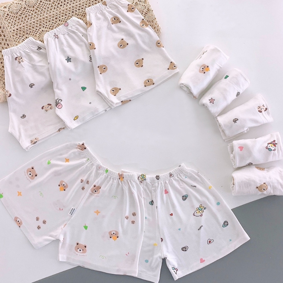 Quần đùi cho bé LILAKIDS cho bé trai bé gái quần đùi chục chất thun lạnh mềm mát QC20