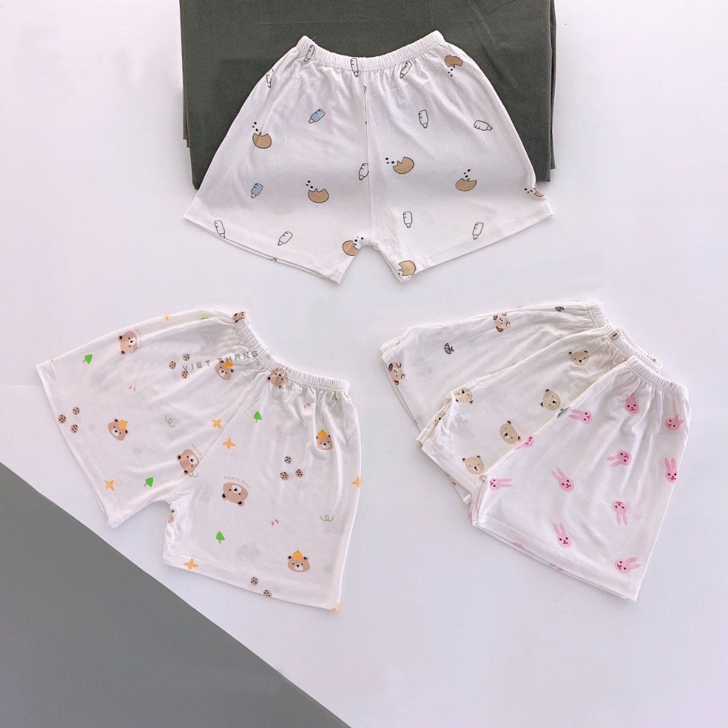 Quần đùi cho bé LILAKIDS cho bé trai bé gái quần đùi chục chất thun lạnh mềm mát QC20