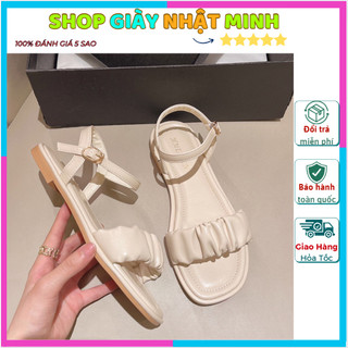 Sandal nữ quai ngang bánh bèo thời trang- Sandal quai nhún hottrend 2022