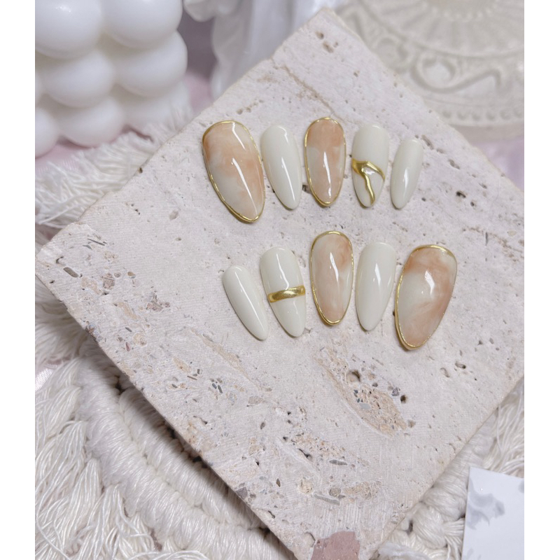 NAILBOX THIẾT KẾ TRẮNG NGÀ MIX TRÁNG GƯƠNG NỔI - A14