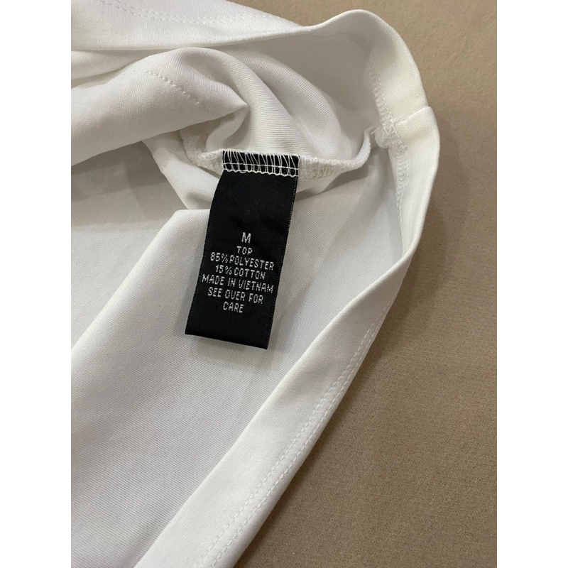 Áo thun cotton phối ren màu trắng  - Thanh lý vnxk