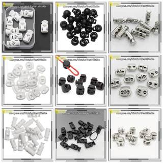 Set 10 Chốt nhựa nhiều mẫu (loại 2 lỗ, 1 lỗ)  nút chặn dây rút nón, áo khoác, chốt chặn tăng giảm chiều dài dây nón ST1
