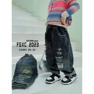 Quần dài cho bé trai , quần Jeans đắp gối + quần rách sành điệu cho bé trai