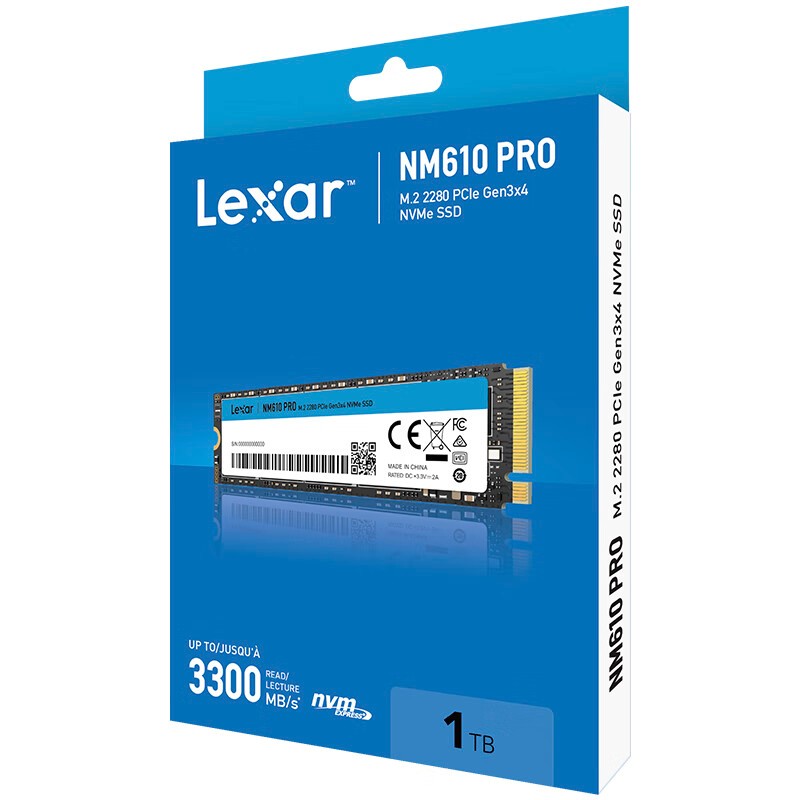 Combo SSD Lexar NM610 Pro 1TB M.2 2280 NVME - New - BH 36 Tháng