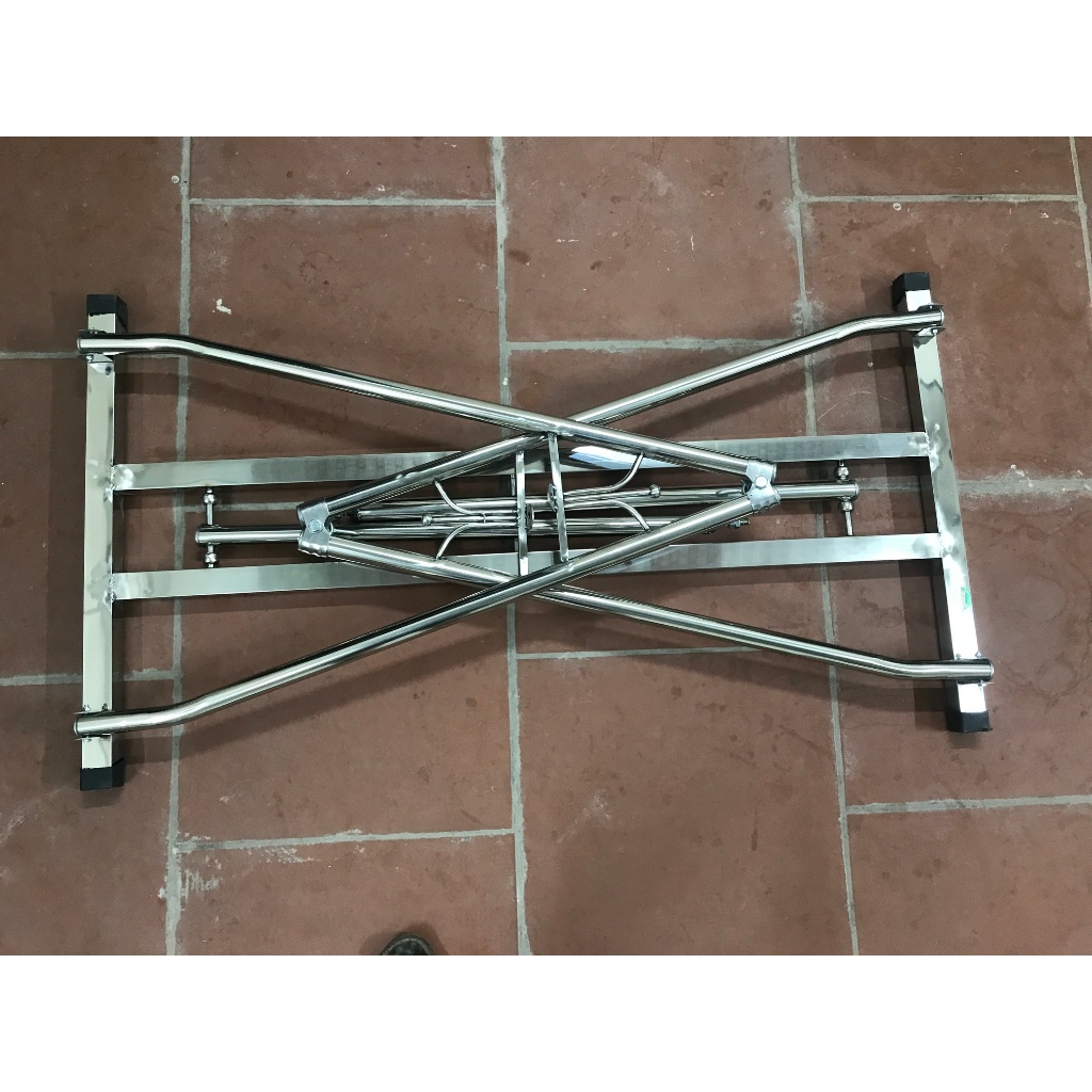Võng xếp inox khung vuông cao cấp