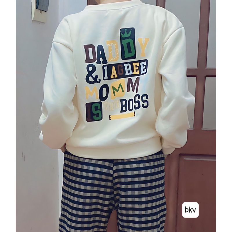 Set Bộ Nỉ Mix Quần Kẻ Siêu Xinh