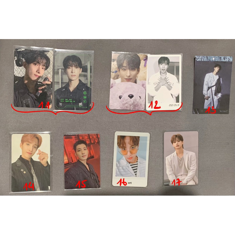 OFFICIAL - Card Bo Góc SEVENTEEN - DK, Seungkwan, Vernon, Woozi, Mingyu, Wonwoo