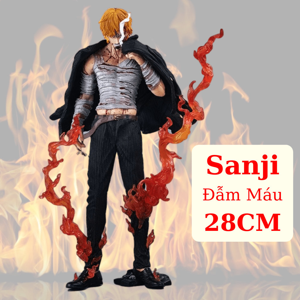 Mô Hình Sanji Đẫm Máu 28Cm Cực Ngầu - Mô hình One Piece Cao Cấp, Figure Mô Hình Anmie One Piece Luffy Vua Hải Tặc