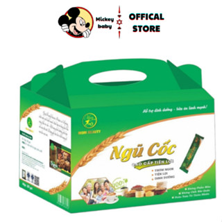 Ngũ cốc tiện lợi cao cấp Mombeauty không cần pha thêm đường sữa - hộp 20 gói (500gr)