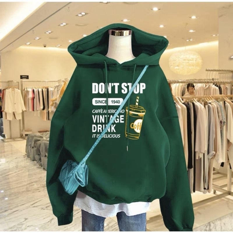 Áo Hoodie DON'T STOP  Nam Nữ Form Rộng -- Áo Hoodie Zip Form Unisex