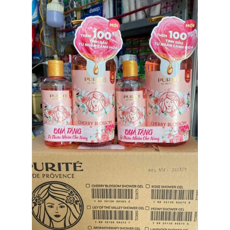 🌸 SỮA TẮM PURITE HOA ANH ĐÀO CHERRY BLOSSOM 850ML TẶNG KÈM 250ML🌸