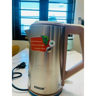 Ấm siêu tốc Kadashi nhập khẩu Thái lan, công tắc gạt, inox Liền