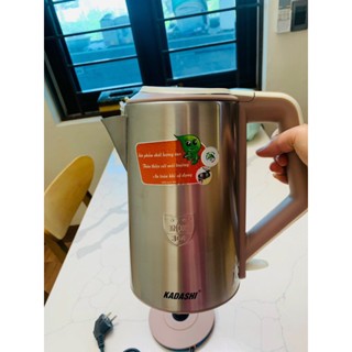 Ấm siêu tốc Kadashi nhập khẩu Thái lan, công tắc gạt, inox Liền