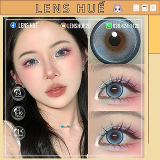 💙 [𝗚𝗜𝗔́ 𝟭 𝗖𝗔̣̆𝗣] Lens BLUE - kính áp tròng màu xanh biển tone DOUYIN giãn to 0 ĐỘ -  SHYNNIE LENS (Lens Huế) 🐰