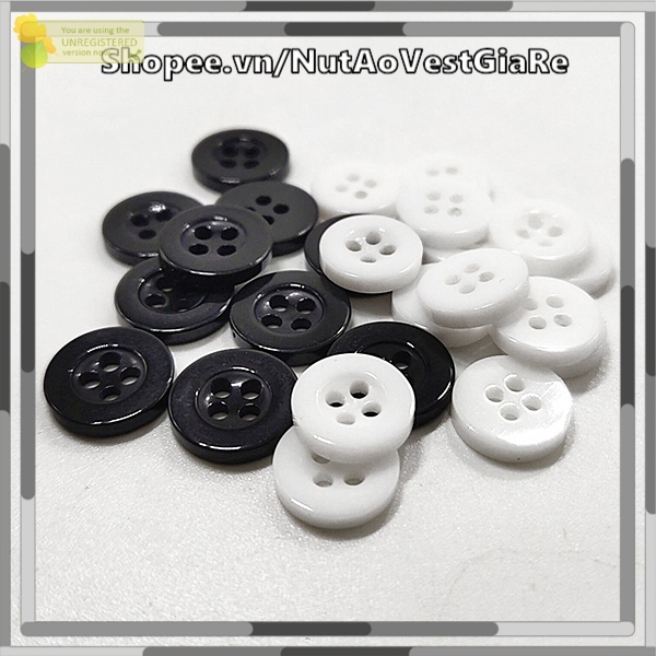 Set 50 chiếc cúc sơ mi cơ bản 4 lỗ , nút áo sơ mi