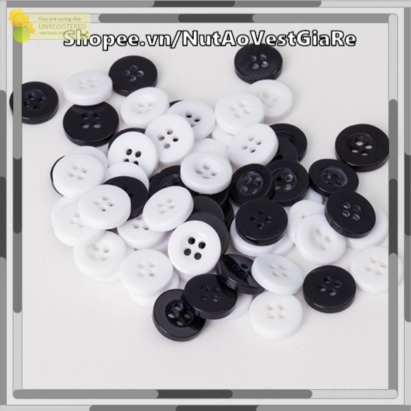 Set 50 chiếc cúc sơ mi cơ bản 4 lỗ , nút áo sơ mi