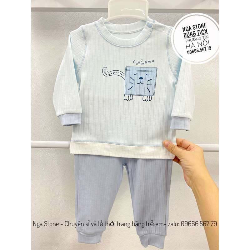 Bộ quần áo dài cho bé trai bé gái hãng goodmama