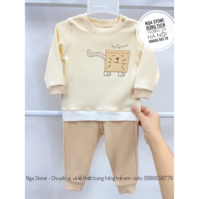 Bộ quần áo dài cho bé trai bé gái hãng goodmama