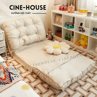  Ghế lười tatami CINE-HOUSE ghế sofa bệt 5 chế độ ngả mở rộng thành giường nghỉ trưa văn phòng 2 màu trắng kem  và xám. 