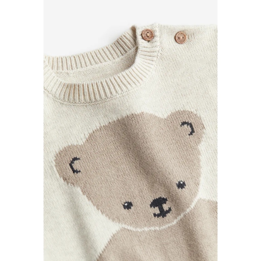 Áo len gấu xám thỏ chim cánh cụt1110002007 HM H&M_hàng chính hãng authentic