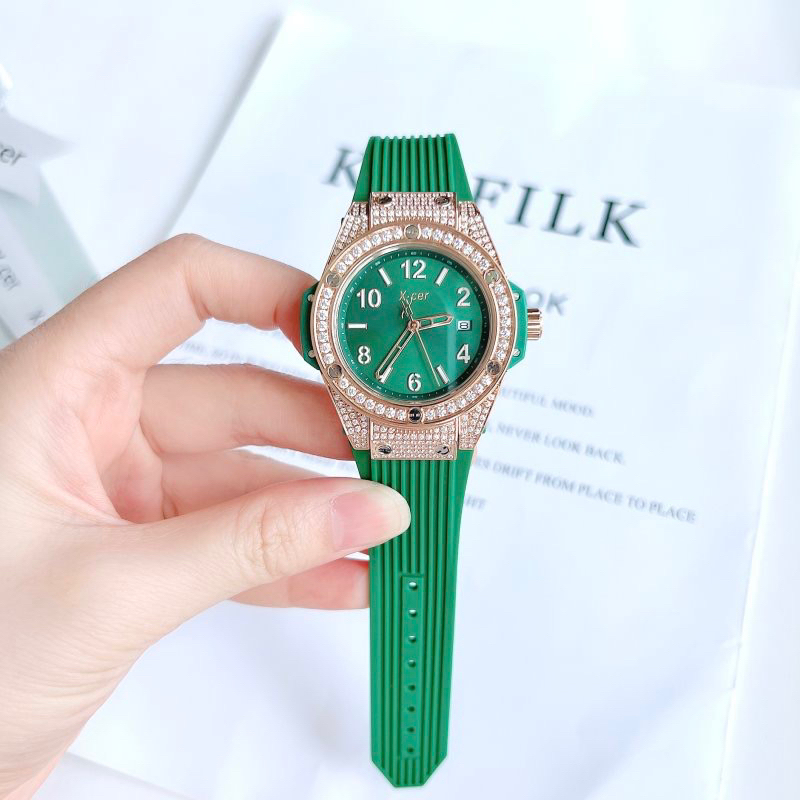 Đồng hồ nữ Xcer  B0611  Chính hãng mặt tròn đính đá siz 36mm